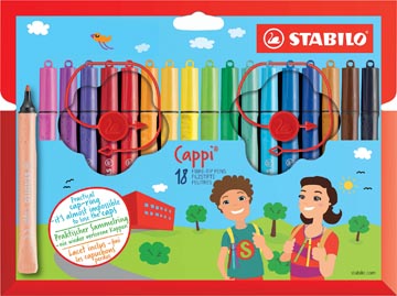 Stabilo Cappi Viltstift 18X