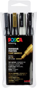 Posca Marker Pc3M Set 4 Ass