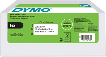 Dymo Etiket 25X54Mm 3000X