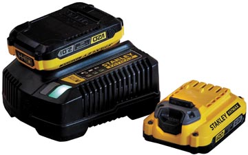 Fatmax 2A Lader + 2X Accu 18V