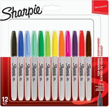 Sharpie Perm Marker F Bl12 Ass