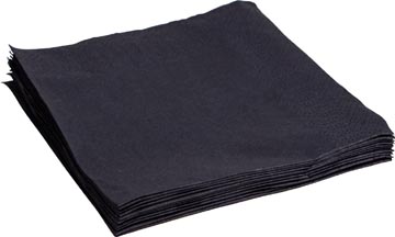 -Servetten, 24 X 24 Cm, 2-Laags, Zwart, Pak Van 10 X 400 Stuks 