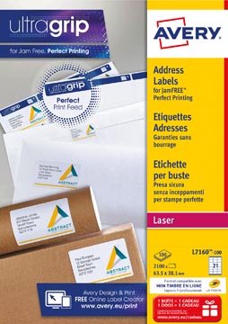 p2100  63,5x38,1 adres laser