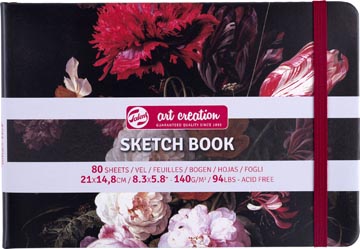 tac schetsboek 21x15 bloem