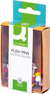 q-connect pushpins 25x ass