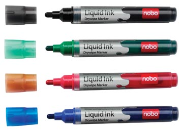 nobo liquid ink markers ass 4x