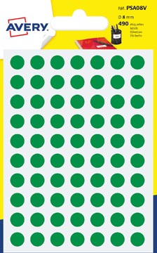 markeringsetiket rond 8mm grn