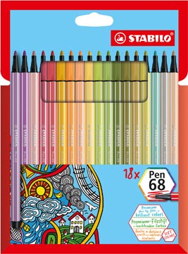 stabilo pen 68 et18 ass zacht