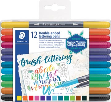 brush letter duo pen 12x ass