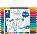 brush letter duo pen 12x ass