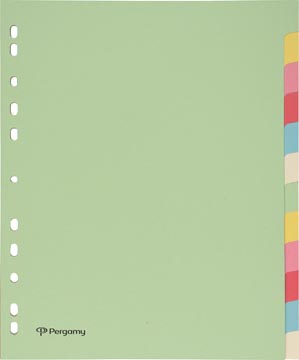 pergamy tabblad a4+ pastel 12t