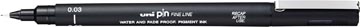 unipin fineliner 0,03mm zwart