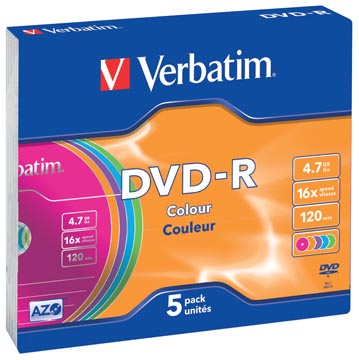 dvd-r 4,7gb 16x slim case 5x