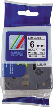 comp tape tze 6mm zwart/wit
