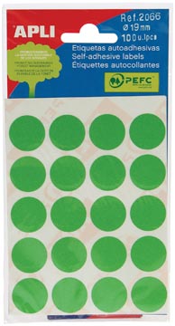 poch.5bl. apli 2066 19mm groen