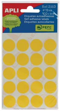 poch.5bl. apli 2063 19mm geel