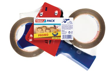 Tesa Afroller Voor Verpakkingsplakband Van Maximum 50 Mm, Inclusief 2 Rollen Pp Tape Ft 50 Mm X 66 M