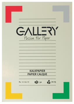 Gallery Kalkpapier, Ft 21 X 29,7 Cm (A4), Blok Van 50 Vel