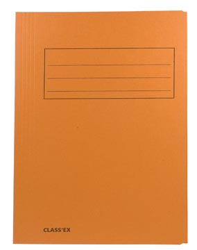 farde 3 kleppen folio oranje