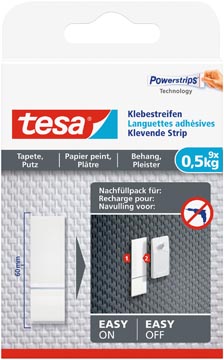 tesa klev strip 0,5kg pk9