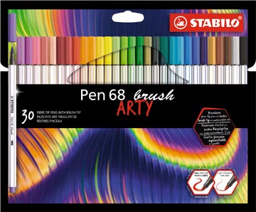 stabilo pen 68 brush x30 ass
