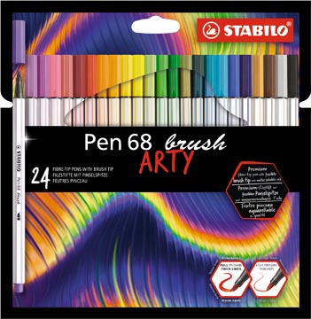 stabilo pen 68 brush x24 ass