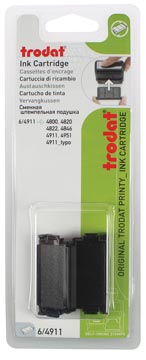 Trodat Vervangkussen Zwart, Voor Stempel 4911/4820/4822/4846, Blister Met 2 Stuks