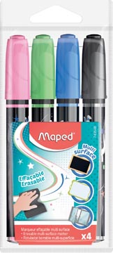 maped krijtmarker rz/grn/bl/zw