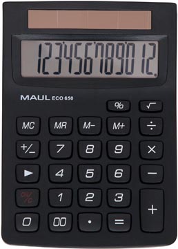 Maul Bureaurekenmachine Eco 650, Zwart