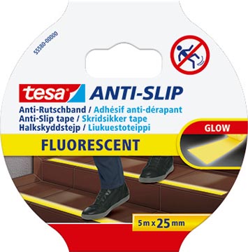 tesa antislip 5mx25mm fluogeel