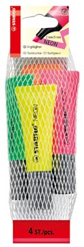 stabilo neon overlijner 4x