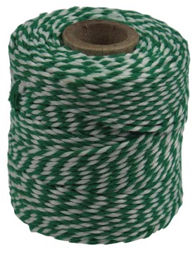 katoenkoord 50g groen-wit