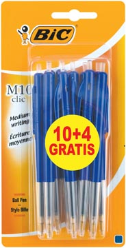 bic balpen m10 blauw bls 10+4