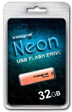 integral usb2 neon 32gb oranje