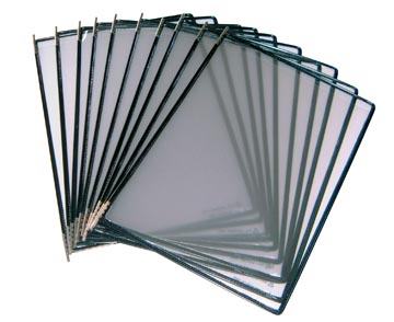10 Tarifold A4 zwart + 5 ruiters