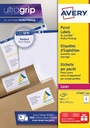 Avery L7166, Verzendetiketten, Laser, Ultragrip, Wit, 100 Vellen, 6 Per Vel, 99,1 X 93,1 Mm