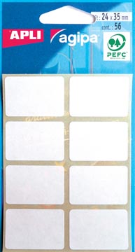 etui  56 etiket.wit 24x35mm