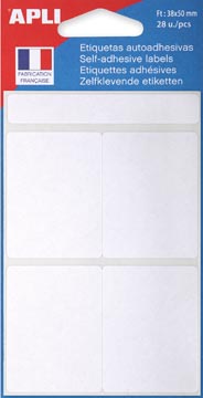 etui 28 etiket.wit 38x50mm