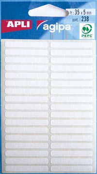 etui 238 etiket.wit 5x35mm