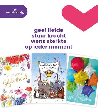 hallmark kaart a4 felicitat x8