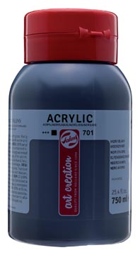 tac acrylverf 750ml ivoorzwart