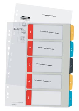 leitz cosy tabblad 11g ass 1-5