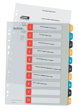 leitz cosy tabbld 11g ass 1-10
