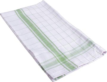 handdoek ruit 50x70cm grn pk6