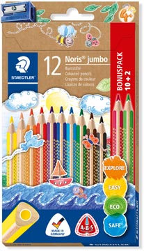 noris jumbo kleurpotloden 10+2