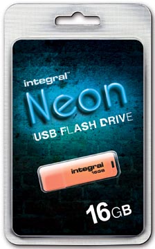 integral usb2 neon 16gb oranje