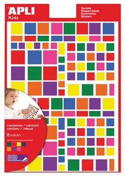 apli kids sticker 6v vierkant