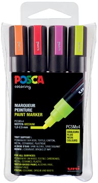posca paintmarker 2,5 fluo 4x