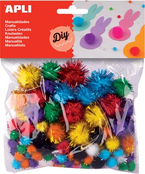 apli pompon ass glitter 78x
