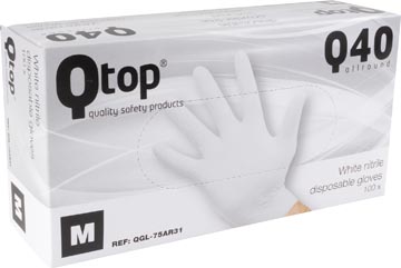 handschoen nitril wit m pk100